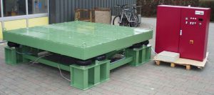 Large heavy duty vibrating table for large products