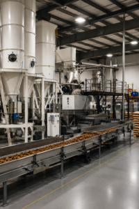 inside a pet food manufacturing facility