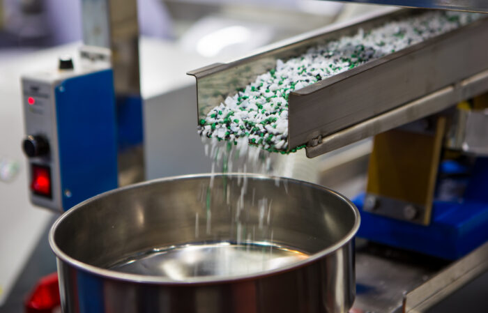 Metal detector and separator in plastic manufacturing industry